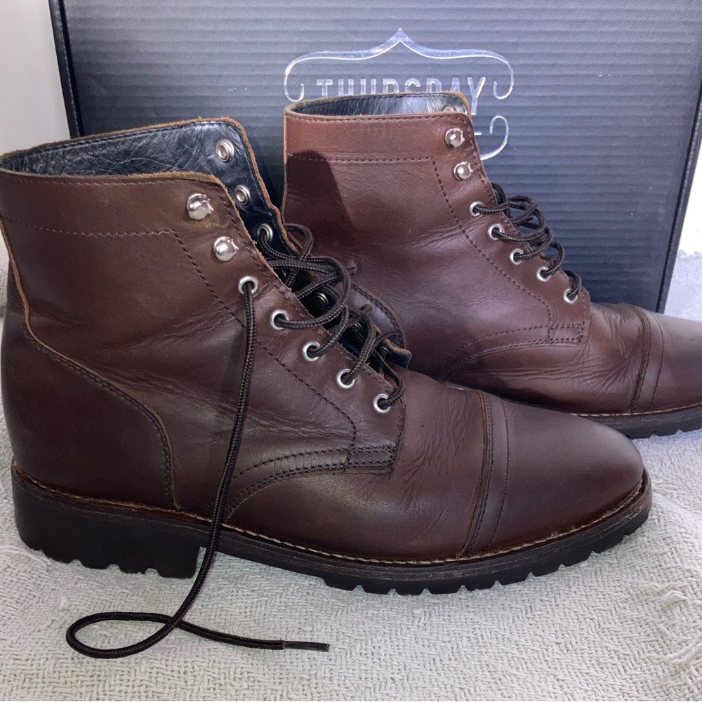 Thursday Boots Captain Stormking Lug sole Men’s Boots color Whiskey Size 12.5